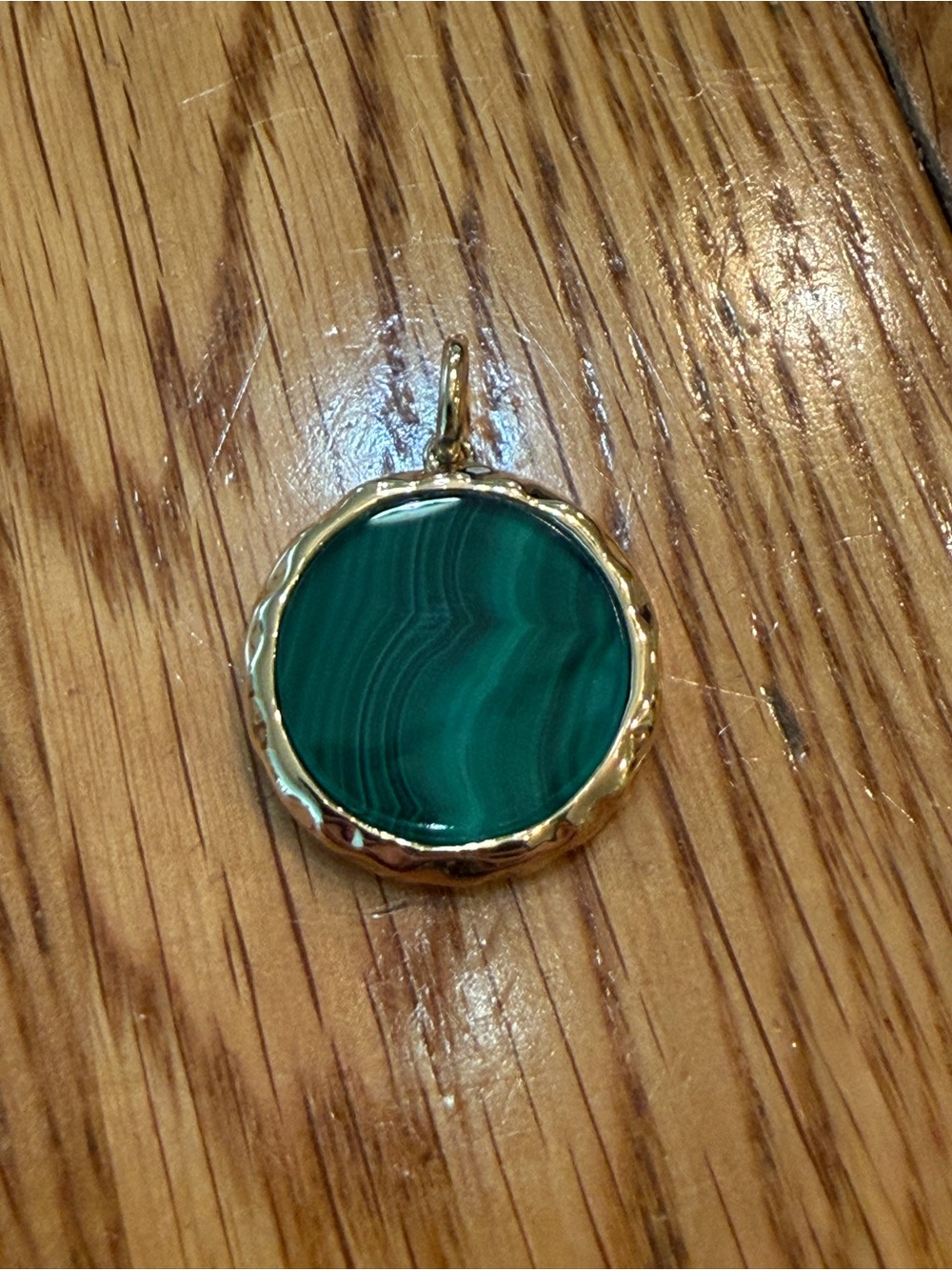Kendra Scott Small Medallion Malachite Gold Vermeil